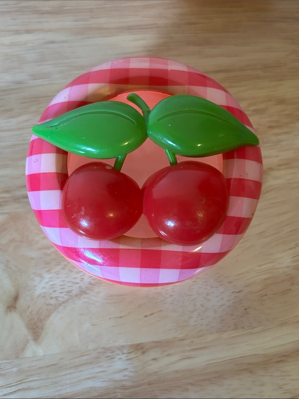 Slatkin & Co Pink Gingham and Cherry Scentportable